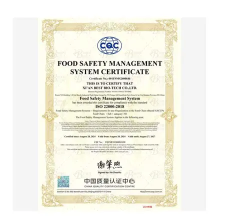 ISO 22000:2018 Food Safety Management Certificate